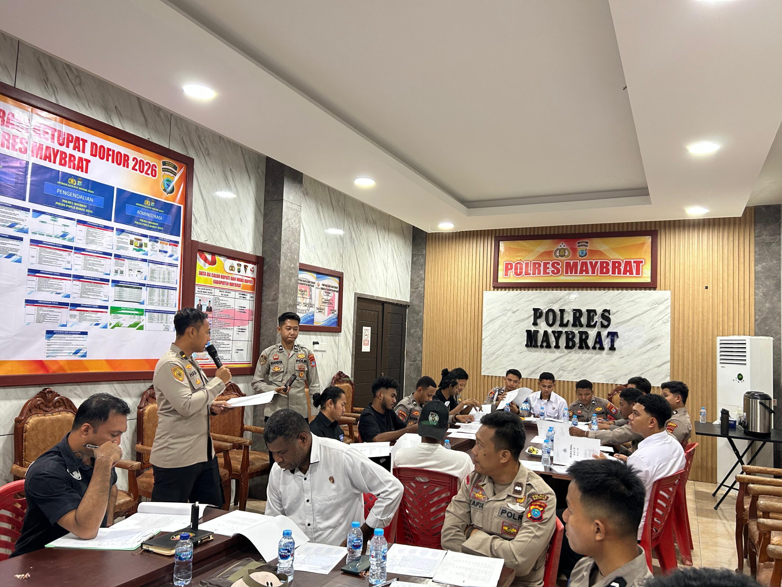 Bag Binkar Biro SDM Polda Papua Barat Daya Laksanakan Asistensi dan Tes Psikologi Senpi di Polres Maybrat