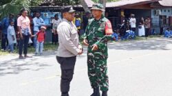 Pengamanan Humanis Babinsa Mapurujaya di Prosesi Ibadah dan Jalan Salib