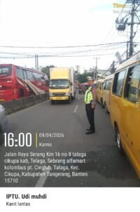 IPTU Udi Muhdi Pantau dan Terjun Langsung Atur Arus Lalu Lintas Sore di Cikupa