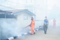 Cegah Penyakit Demam Berdarah (DBD) dan Malaria, Kodaeral XIV Sorong Laksanakan Fogging