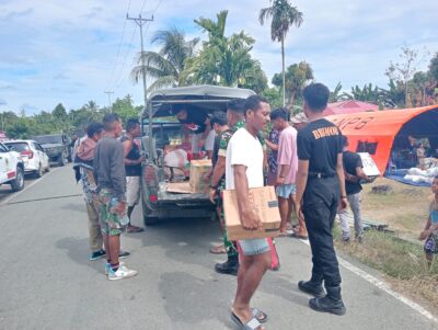 Pengawalan Maksimal, TNI-Polri Pastikan Bantuan Tiba di Pengungsian Sibenpopo