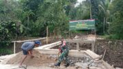 Percepatan Konstruksi Jembatan Garuda Tahap IV, Kodim 1802/Sorong Perkuat Struktur Dasar