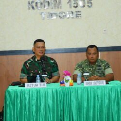 Pastikan Tertib Administrasi, Tim Wasrik Itdam XV/Pattimura Kunjungi Kodim 1505/Tidore