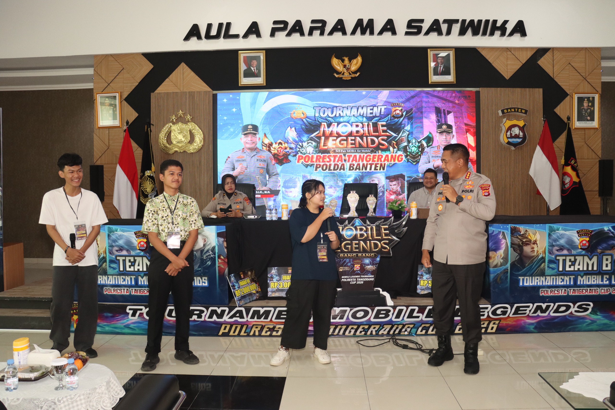 Dari Game ke Prestasi: Polresta Tangerang Gelar Turnamen E-Sport Mobile Legend Pelajar