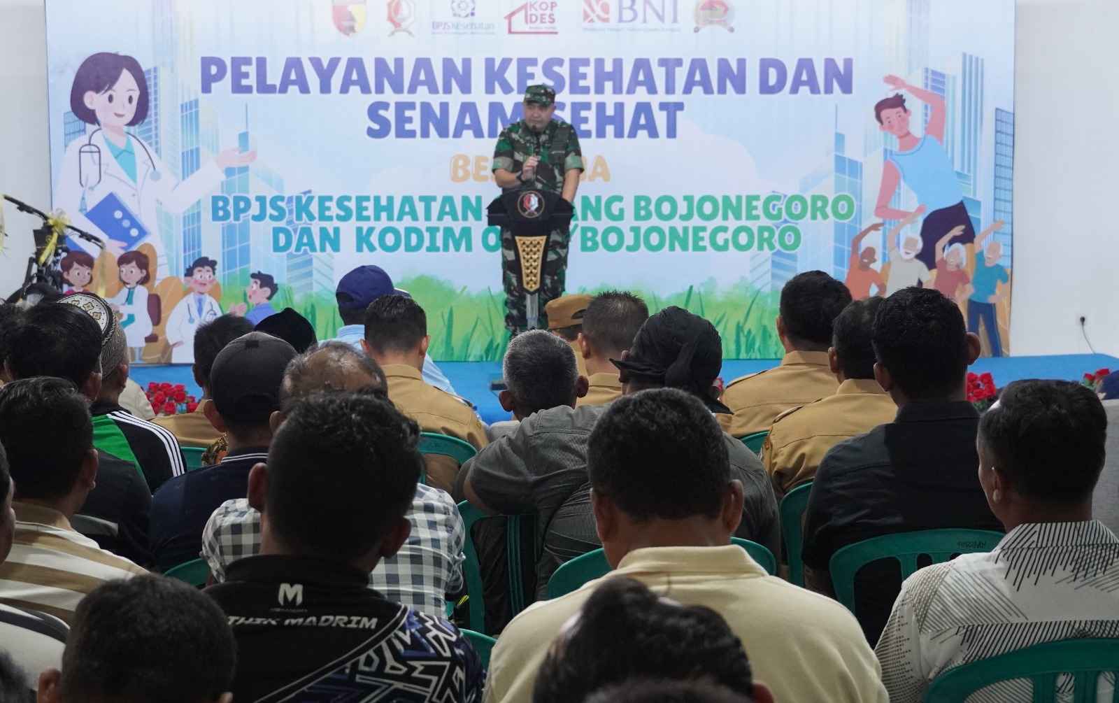 Sinergi, Kodim 0813 Bersama Pemkab dan BPJS Bojonegoro Gelar Pelayanan Kesehatan Gratis