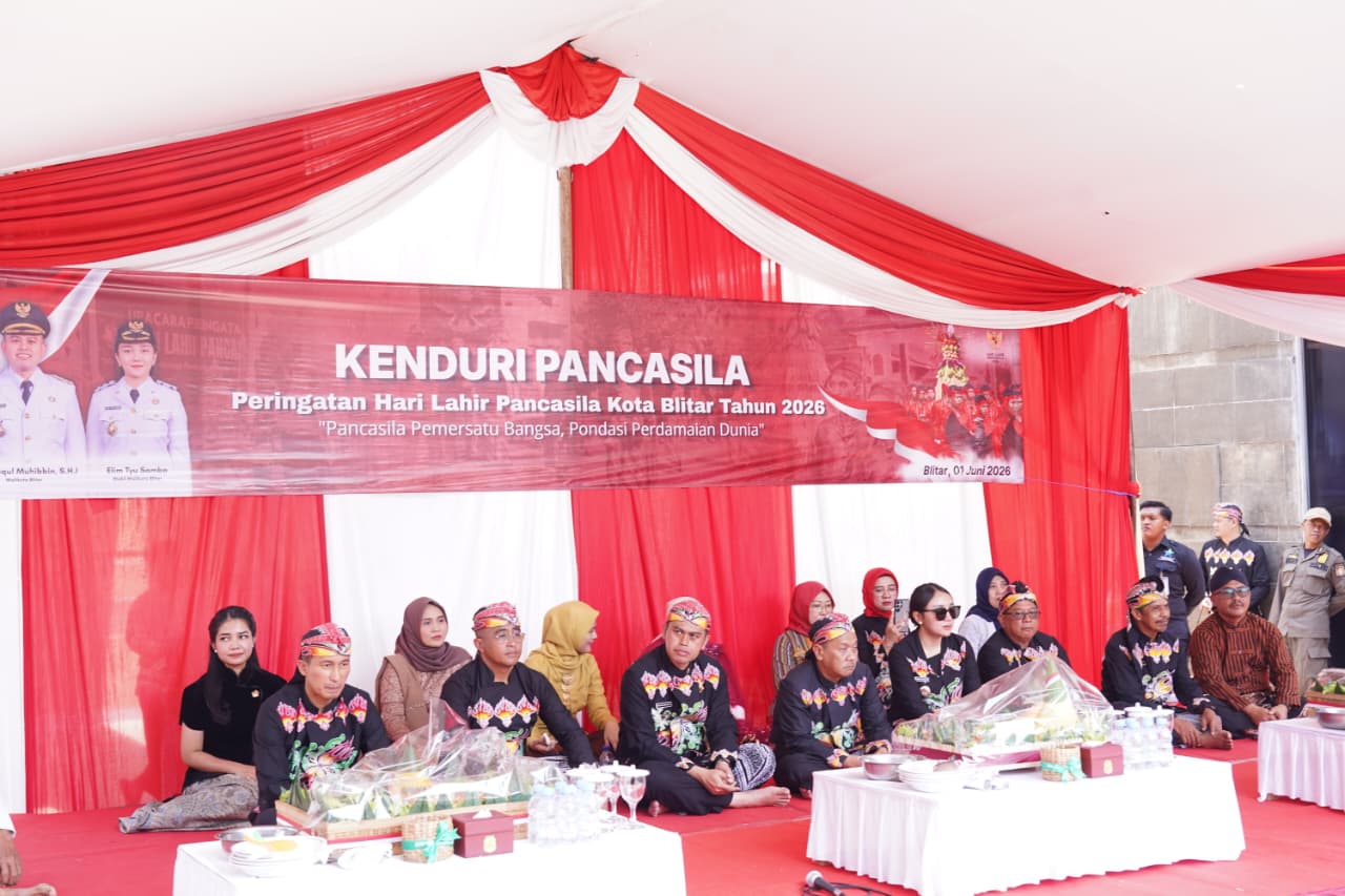 Dandim 0808/Blitar Hadiri Peringatan Hari Lahir Pancasila 2026, Kirab Gunungan Lima Dan Genduri Pancasila Perkuat Semangat Persatuan