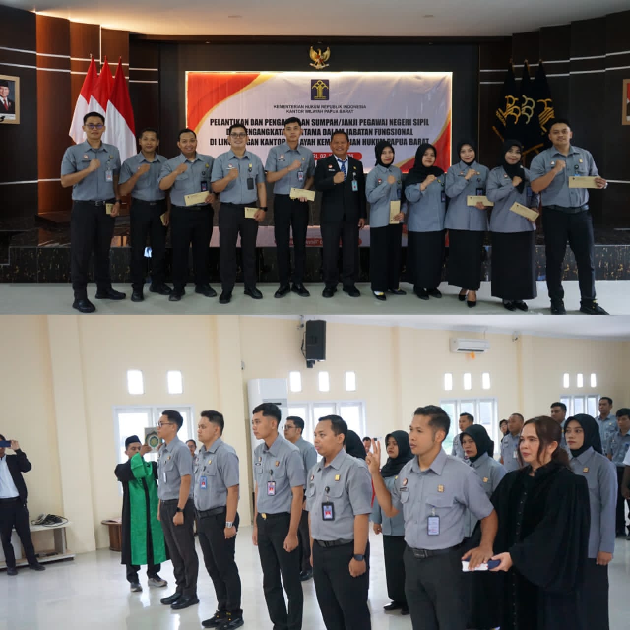 IMG-20260602-WA0091 Kakanwil Kemenkum Papua Barat Ambil Sumpah PNS dan Lantik Pegawai dalam Jabatan Fungsional, Teguhkan Integritas ASN
