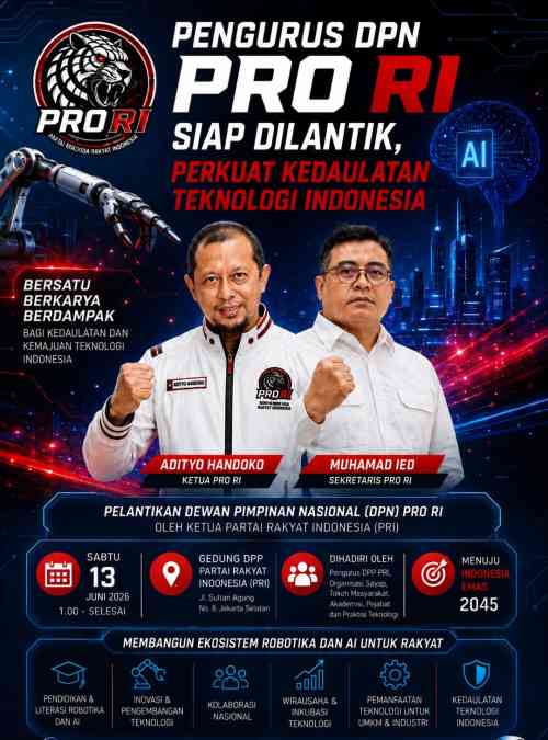 IMG-20260612-WA0001 Pelantikan DPN PRO RI Jadi Momentum Konsolidasi Nasional Robotika dan AI untuk Rakyat Indonesia
