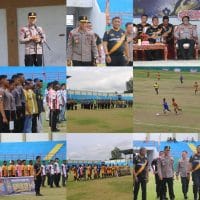 Kapolda Papua Barat Daya Resmi Buka Turnamen Sepak Bola Kapolda Cup II Tahun 2026 di Stadion Bawela Kota Sorong