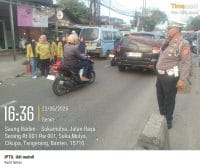 IPTU Udi Muhdi Pimpin Pengaturan Lalu Lintas Sore, Arus Kendaraan di Cikupa Tetap Lancar