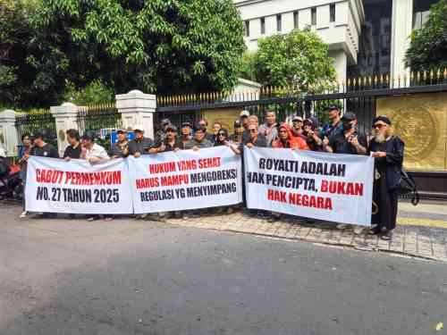 Tanpa Orasi, Garda Publik Pencipta Lagu Gelar Aksi Damai di MA, Soroti Nasib Royalti Musik