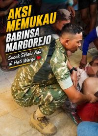 ‎Aksi Memukau Babinsa Margorejo, Sosok Selalu Ada di Hati Warga