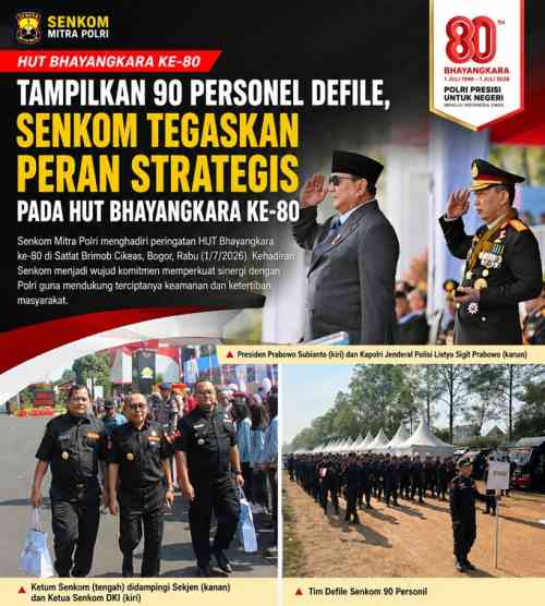 IMG-20260701-WA0036 Tampilkan 90 Personel Defile, Senkom Tegaskan Peran Strategis pada HUT Bhayangkara ke-80