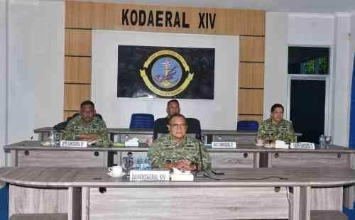 IMG-20260702-WA0085 Komandan Kodaeral XIV Ikuti Vicon Pengesahan Doktrin TNI Perisai Trisula Nusantara