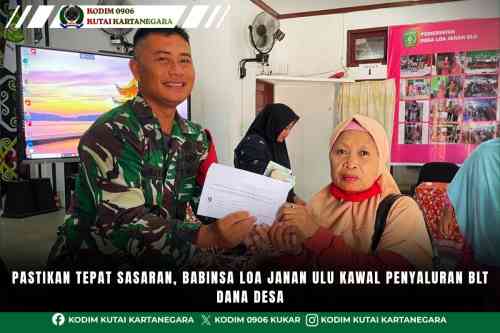 foto website (10) Pastikan Tepat Sasaran, Babinsa Loa Janan Ulu Kawal Penyaluran BLT Dana Desa