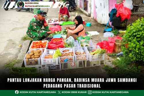foto website - 1 Pantau Lonjakan Harga Pangan, Babinsa Muara Jawa Sambangi Pedagang Pasar Tradisional
