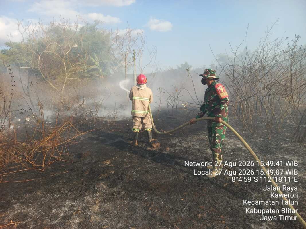 01 Kebakaran Lahan Penyimpanan Kendaraan PT Moderna Teknik Perkasa Di Talun Berhasil Dipadamkan, Korban Jiwa Nihil