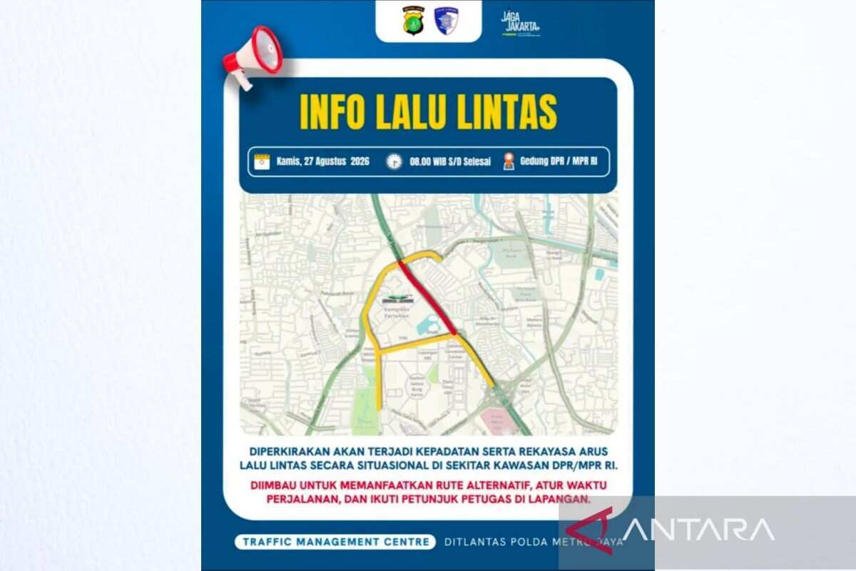 Aksi di DPR, lalu lintas tetap normal dan pengalihan situasional