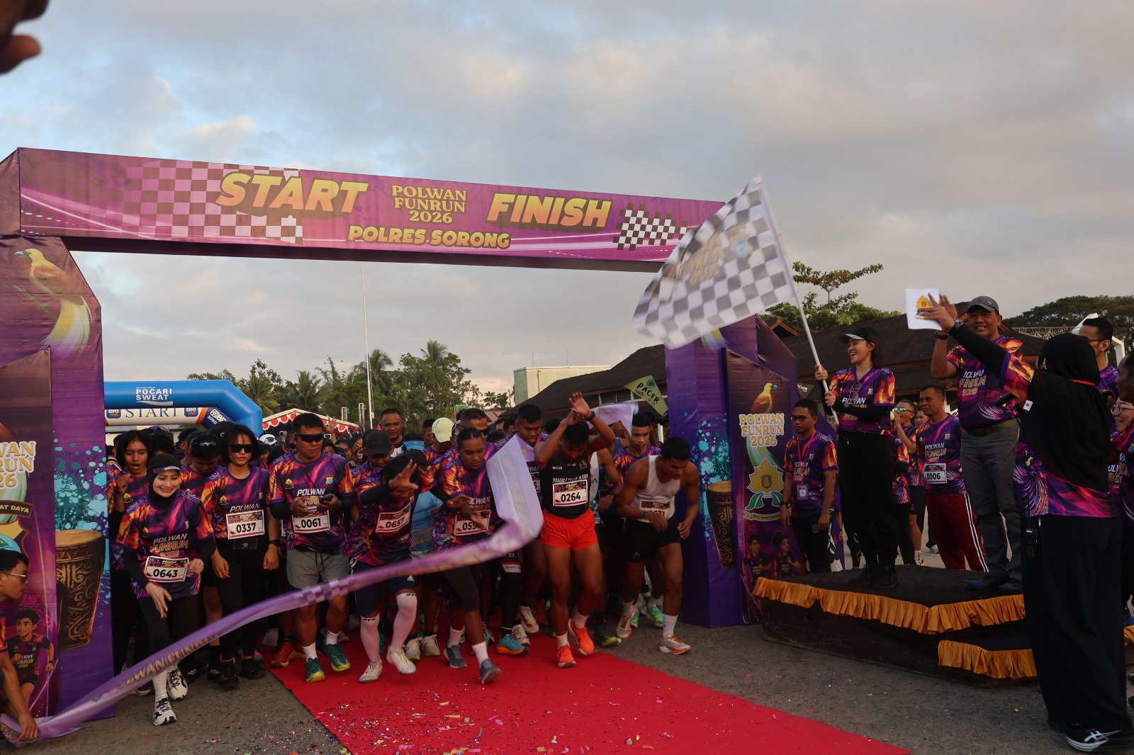 Polwan Run 2026 Polda Papua Barat Daya Meriah, Pererat Kebersamaan Polri dan Masyarakat