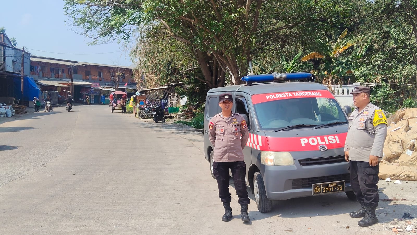 Polsek Cikupa Intensifkan Patroli Public Address, Imbau Warga Cegah Karhutla