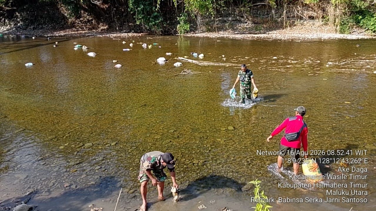 IMG-20260816-WA0110 Langkah Cepat Koramil 1502/Wasile Tanggapi Keluhan Warga, Bersihkan Sampah di Kali Chandra SP4