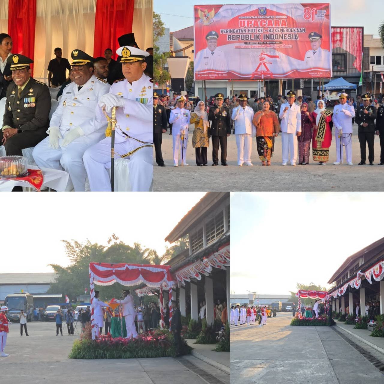 IMG-20260818-WA0015 Koarmada III Hadiri Upacara Penurunan Bendera HUT Ke-81 RI di Kabupaten Sorong