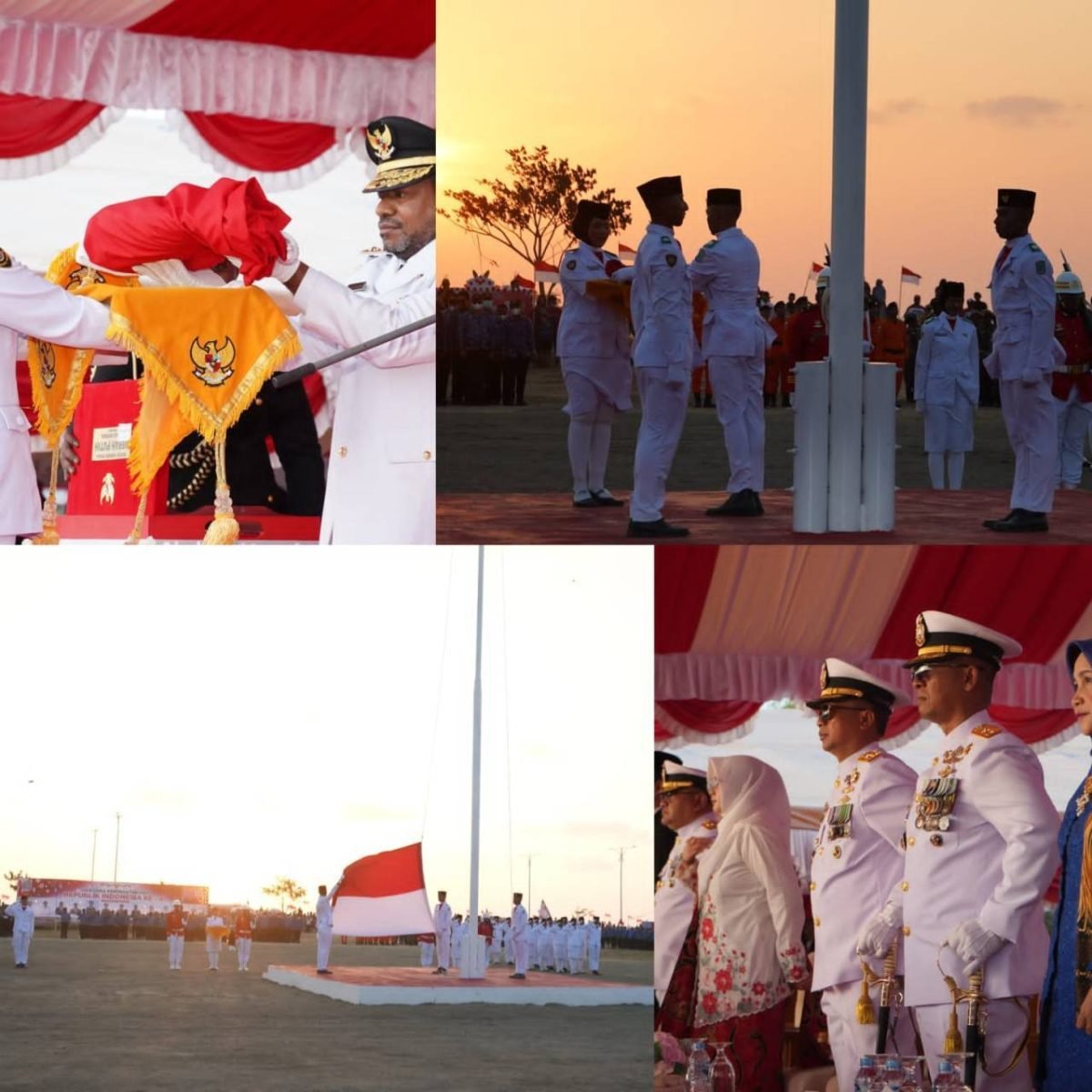 IMG-20260818-WA0016 Koarmada III Hadiri Upacara Penurunan Bendera HUT Ke-81 Kemerdekaan RI Provinsi Papua Barat Daya