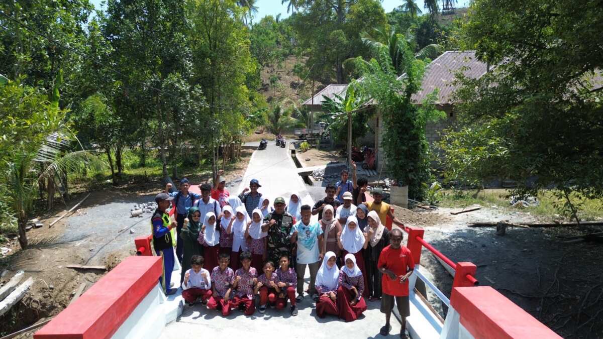 Jembatan Garuda Dibangun Kodim 1505/Tidore Akhirnya Rampung, Akses Warga dan Pelajar Kini Makin Mudah