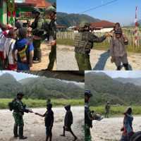Penuh Kehangatan, Satgas Yonif 2 Marinir Hadirkan Keceriaan Bersama Anak-Anak Komopa