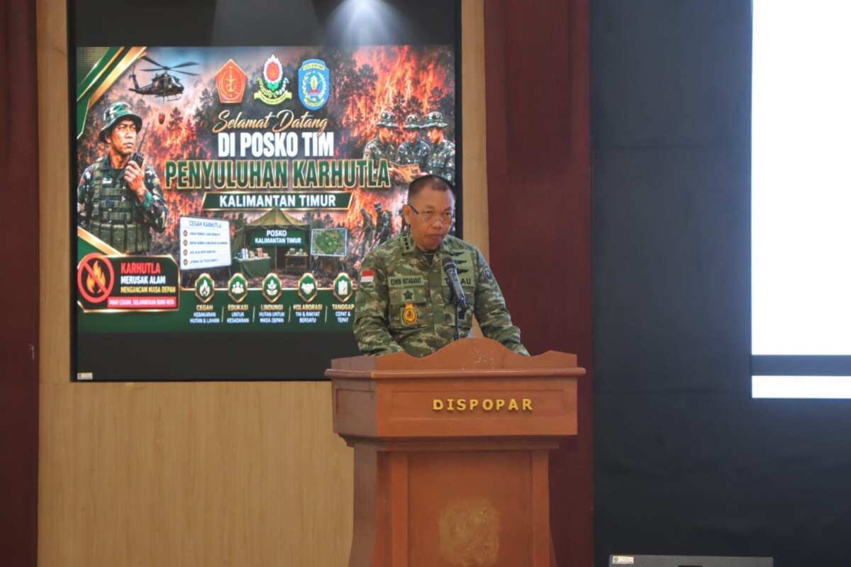 Sesko TNI Gelar Penyuluhan Pencegahan dan Penanggulangan Kebakaran Hutan dan Lahan di Kota Bontang