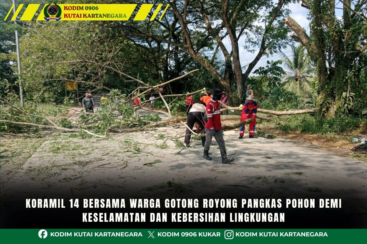 foto website - 2026-08-07T151844.642 Koramil 14 Bersama Warga Gotong Royong Pangkas Pohon Demi Keselamatan dan Kebersihan Lingkungan