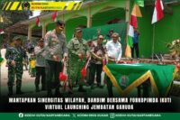 Mantapkan Sinergitas Wilayah, Dandim Bersama Forkopimda Ikuti Virtual Launching Jembatan Garuda