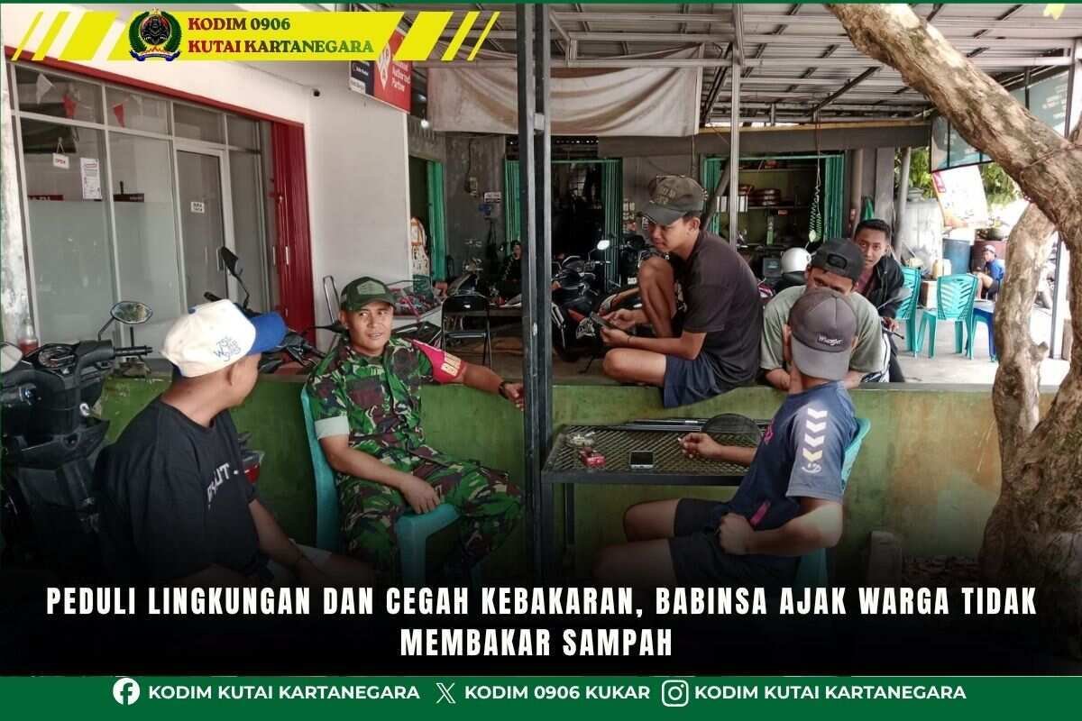 foto website - 2026-08-31T142319.405 Peduli Lingkungan dan Cegah Kebakaran, Babinsa Ajak Warga Tidak Membakar Sampah