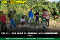 Stop Bakar Lahan, Babinsa Bersama Bhabinkamtibmas Gencar Edukasi Warga