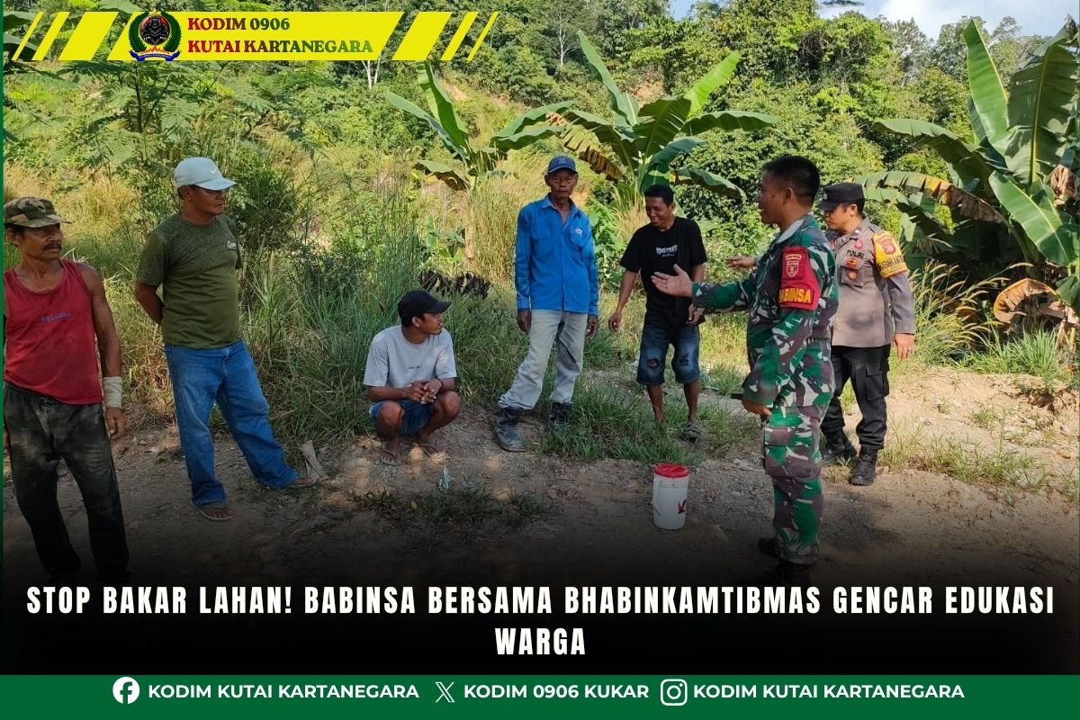 foto website (45) Stop Bakar Lahan, Babinsa Bersama Bhabinkamtibmas Gencar Edukasi Warga
