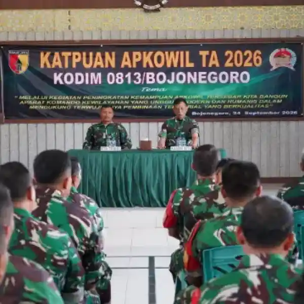 Kodim Bojonegoro Gembleng Apkowil: Pertajam Kemampuan Teritorial yang Unggul, Modern dan Humanis