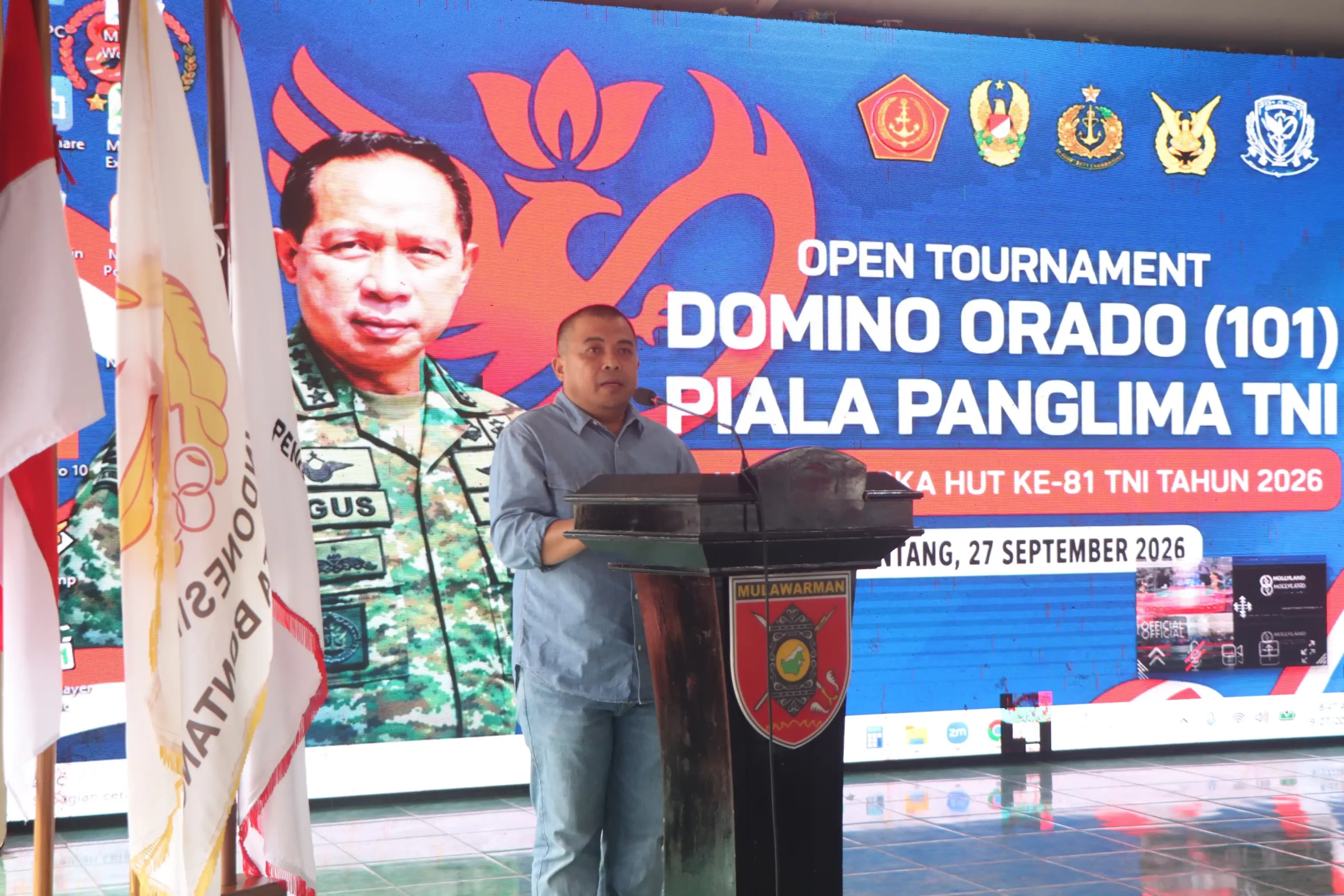 Dalam Rangka HUT Ke-81 TNI, Kodim 0908/Bontang Gelar Open Turnamen Domino ORADO (101) Piala Panglima TNI
