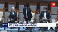 Pelantikan Destry Damayanti Sebagai Gubernur Bank Indonesia