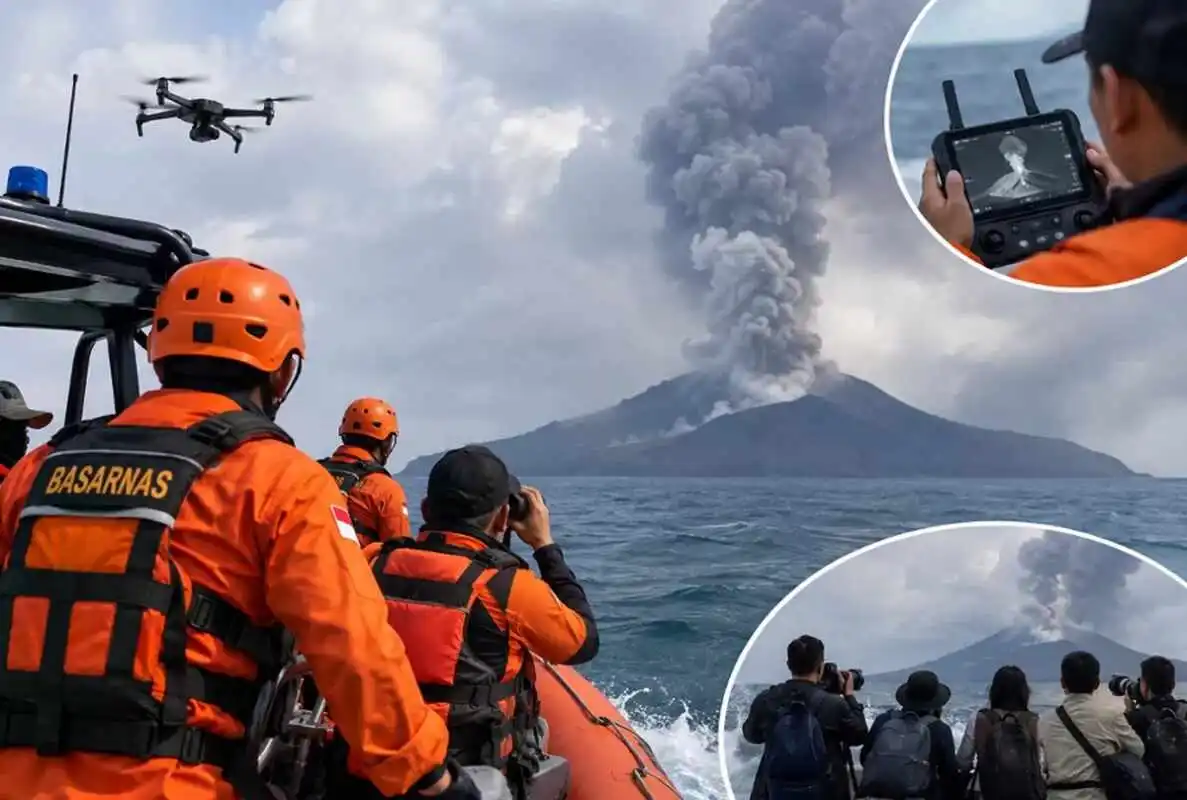 Pencarian Lima Jurnalis yang Hilang Setelah Meliput Erupsi Anak Krakatau