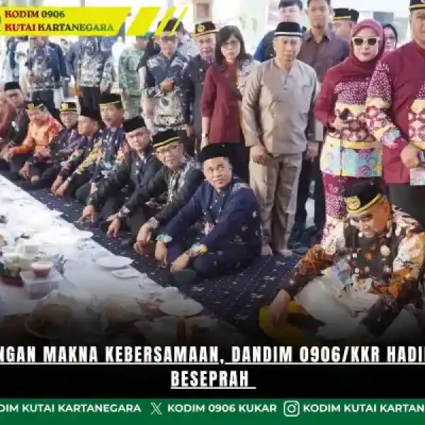 Penuh Dengan Makna Kebersamaan, Dandim 0906/Kkr Hadiri Tradisi Beseprah