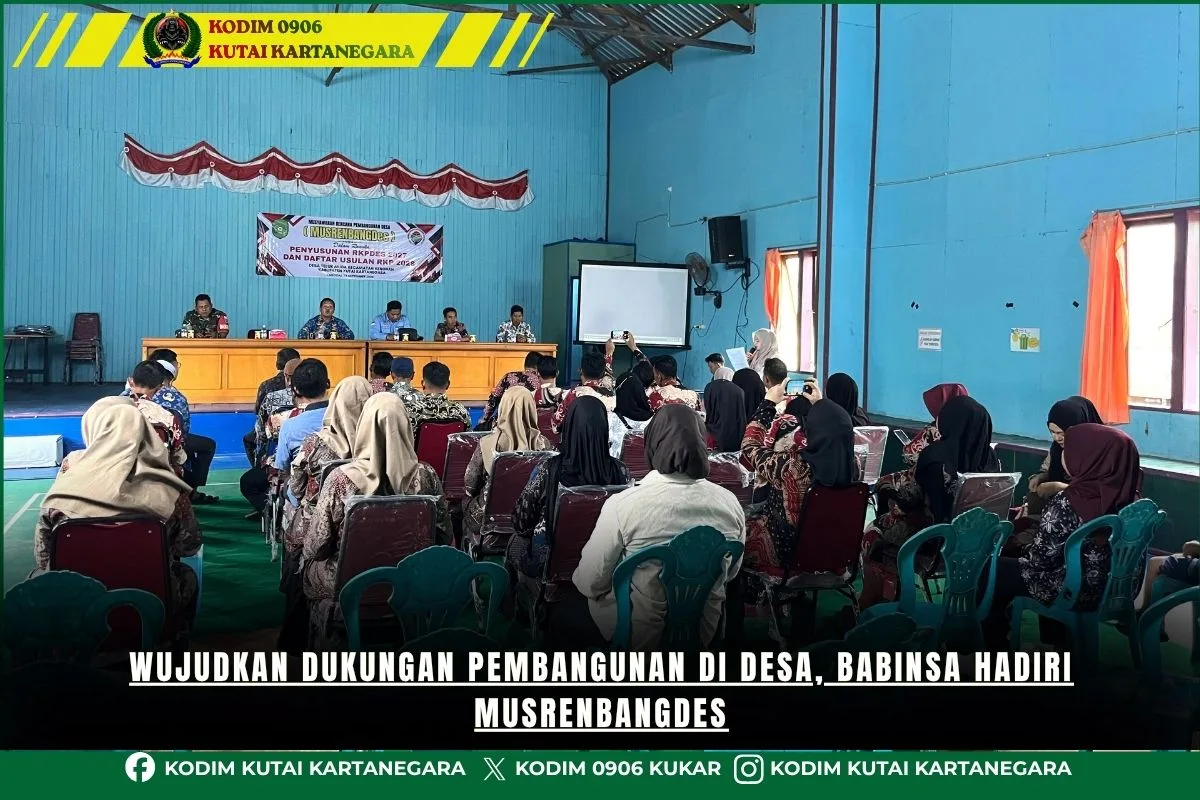 Wujudkan Dukungan Pembangunan di Desa, Babinsa Hadiri Musrenbangdes
