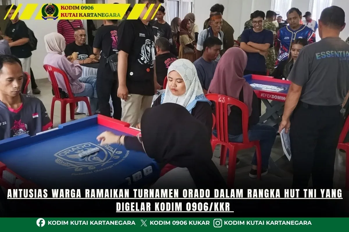 Antusias Warga Ramaikan Turnamen Orado Dalam Rangka HUT TNI Yang Digelar Kodim 0906/Kkr