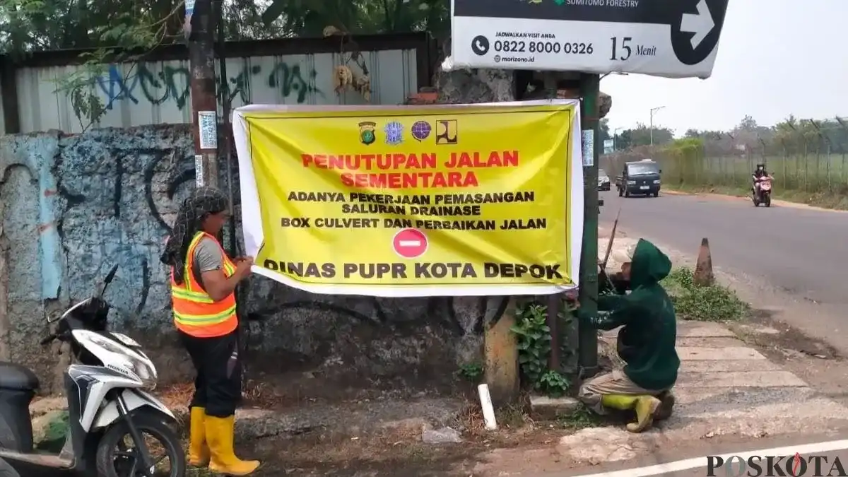 Pengerjaan Drainase Berlangsung hingga Akhir Desember, Pengendara Jalan Lereng Cinere Diminta Siapkan Rute Alternatif