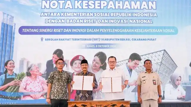 Kemensos dan BRIN Perkuat Sekolah Rakyat melalui Riset serta Inovasi Dalam Negeri