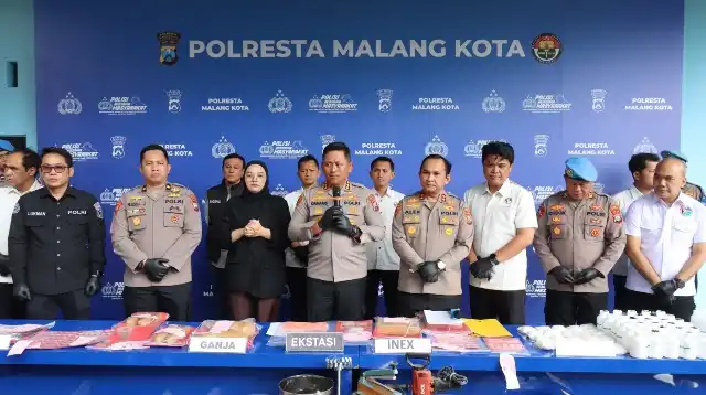 Polresta Malang Kota Ungkap 119 Kasus Narkoba dalam Tiga Bulan