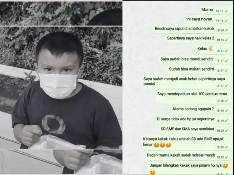 Pesan WhatsApp Novan kepada Ibunya yang Telah Tiada Menyentuh Warganet Pesan WhatsApp Novan kepada Ibunya yang Telah Tiada Menyentuh Warganet