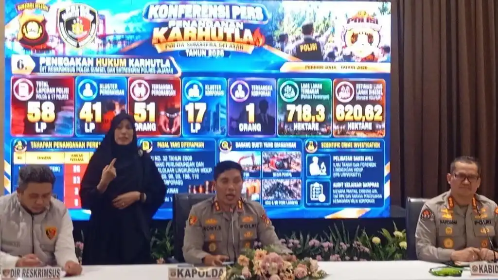 Kasus Karhutla di Sumsel: Direktur Operasional Perusahaan Sawit Jadi Tersangka
